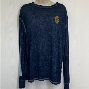 Free People - Movement Sunflower Crewneck Burnt Out Oversized Long Sleeve Top Sm